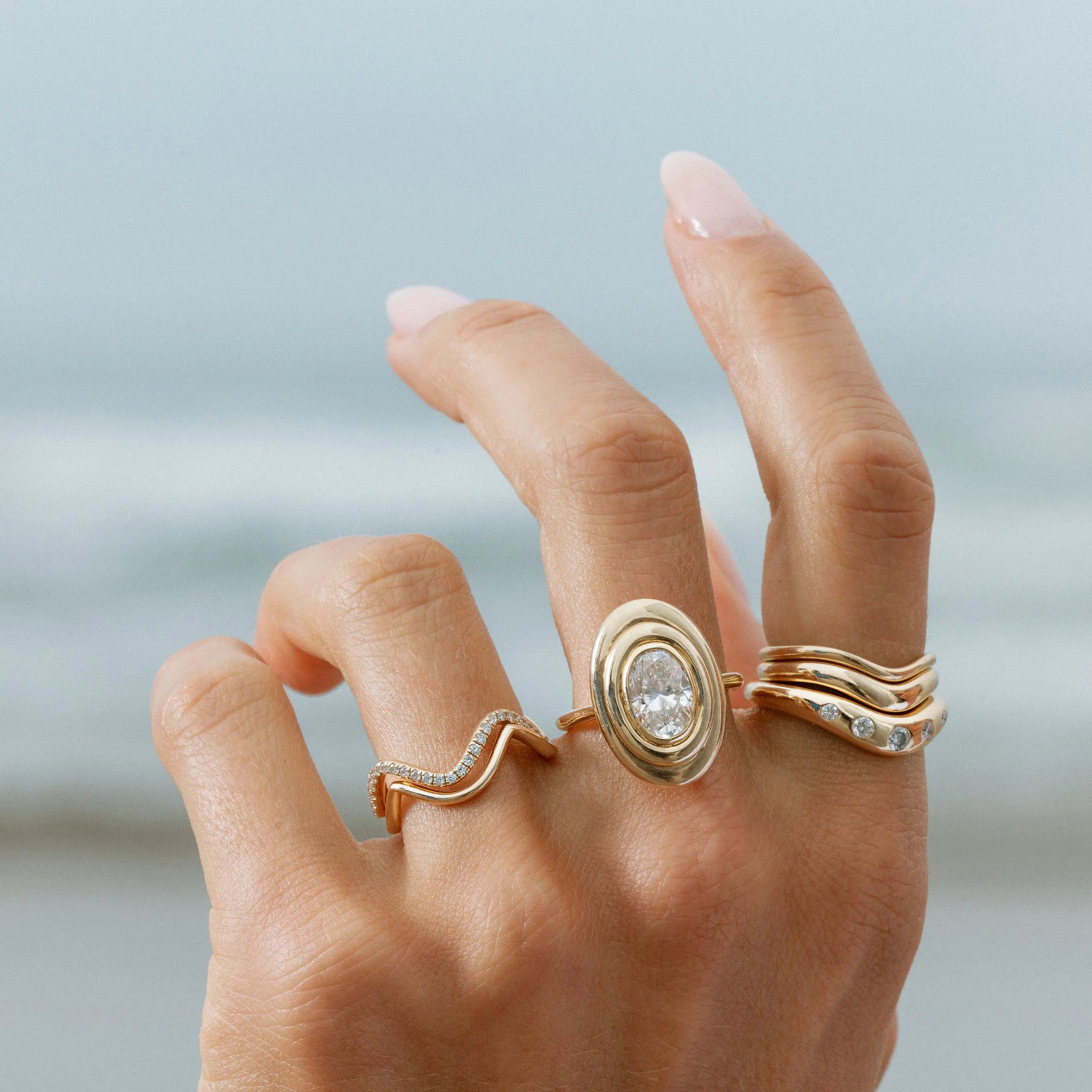 The In-Orbit Oval Engagement Ring Marrow Fine