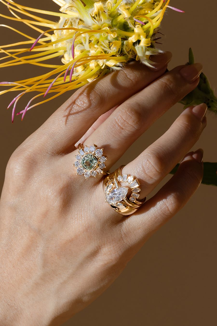 Marquise diamond stacking best sale ring