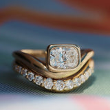 Mila Cushion Wave Ring Marrow Fine