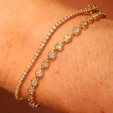 Mini Lisse Tennis Bracelet on woman's wrist, close up