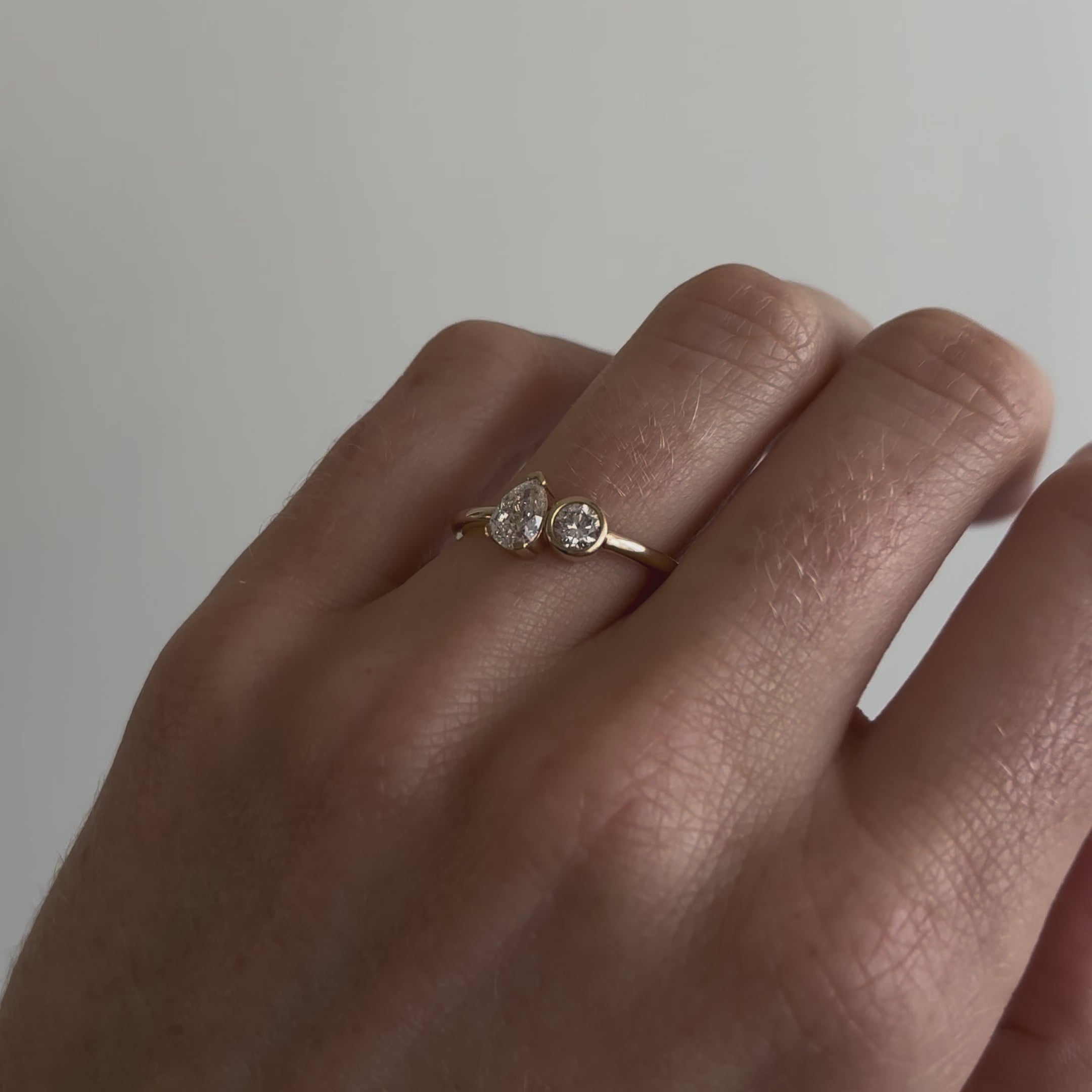 0.51ct Pear & 0.22ct Round Diamond Chloe [on hand]