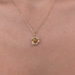 1.13ct Citrine Abstract Bezel Pendant