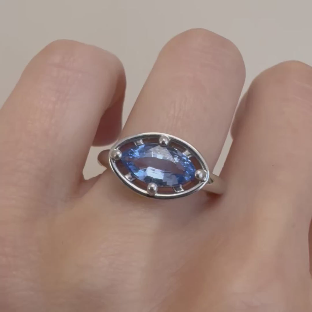 1.74ct Marquise Sapphire Georgia Ring [on hand]