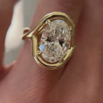 Video of 5ct Lab Diamond Marrow x Sammi Florence Ring on hand