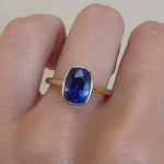 2.75ct Blue Sapphire Cushion Tessa Ring [on hand]