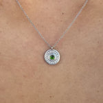 .15ct Diopside & White Diamond La Femme Amulet [on neck]