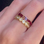 Close up video of Til Death Cherry Mocha 4mm styled on woman's hand