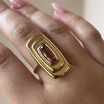 3.00ct Imperial Topaz In-Orbit Ring [on hand]