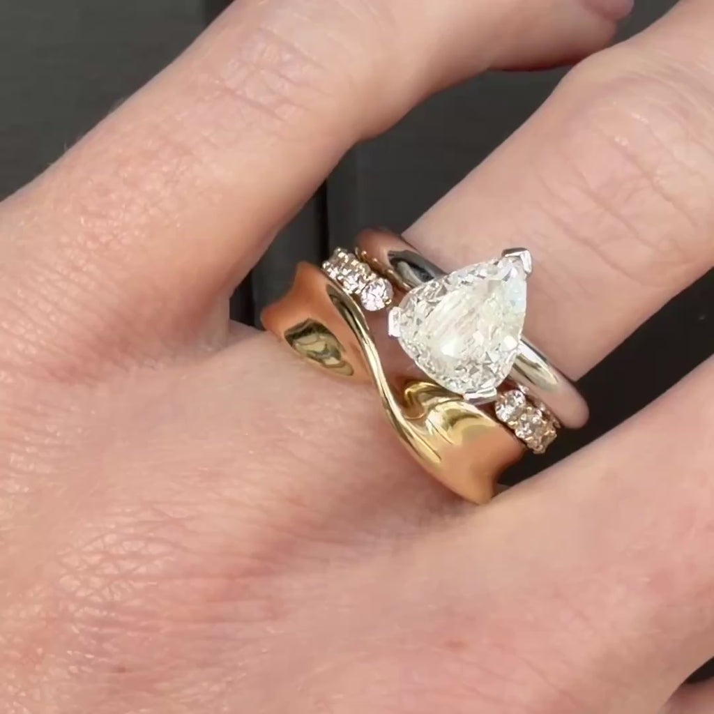 1.74ct Antique Pear Sloane Engagement Ring [on hand]