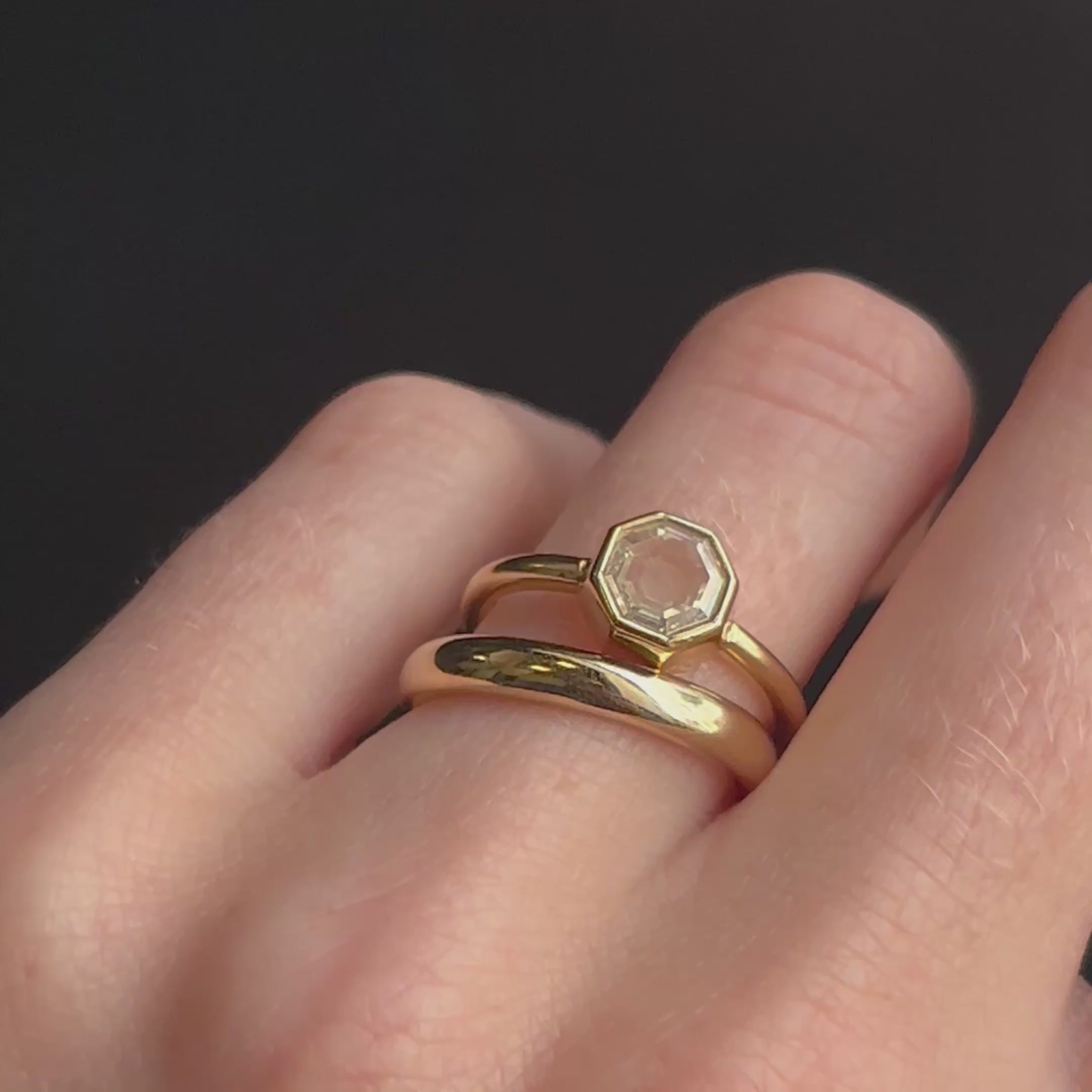 1.15ct White Diamond Octagon Bezel Ring - Marrow Fine [on hand]