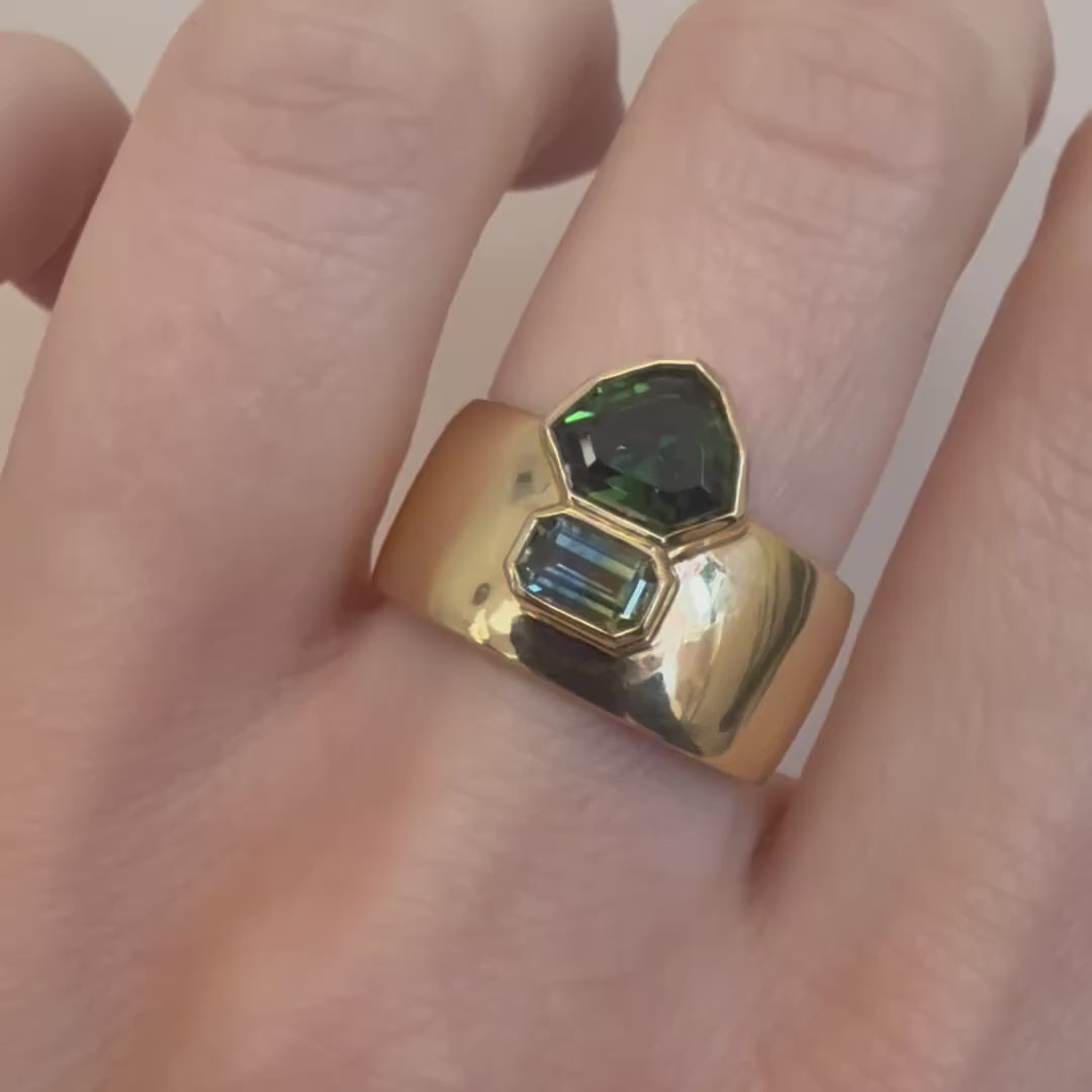 1.03ct Chrome Tourmaline Relic Ring