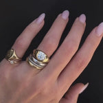 Video of the Heirloom Initial Signet ring with an engraved initial worn on hand