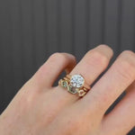 0.63ct Montana Sapphire Linear Band video on hand, styled with diamond solitaire 