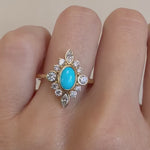 0.58ct Turquoise Scarlette Compass Ring