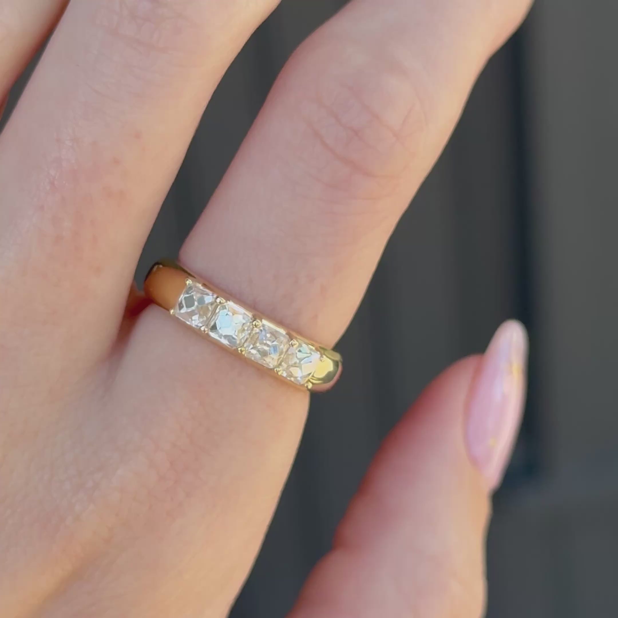 1.60ctw French Cut White Diamond Band [on hand]