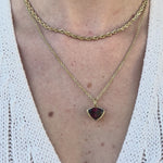 2.15mm Rope Chain | 6.13ct Raja Garnet Pendant [on neck]