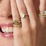 Gold rings on a hand