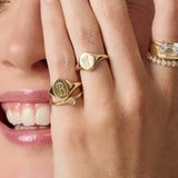 Gold rings on a hand