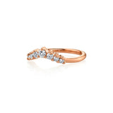 White Diamond Seven Stars Nesting Ring [Rose Gold flat]