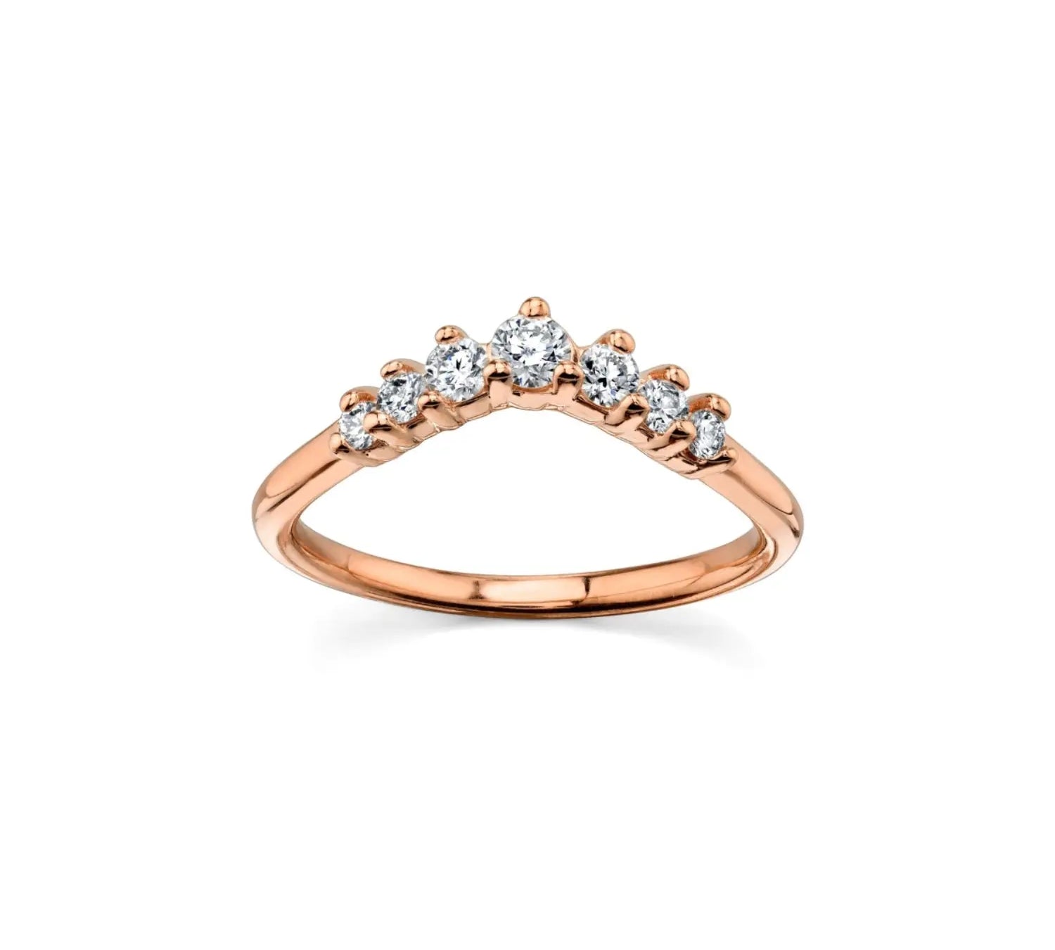 White Diamond Seven Stars Nesting Ring [Rose Gold]