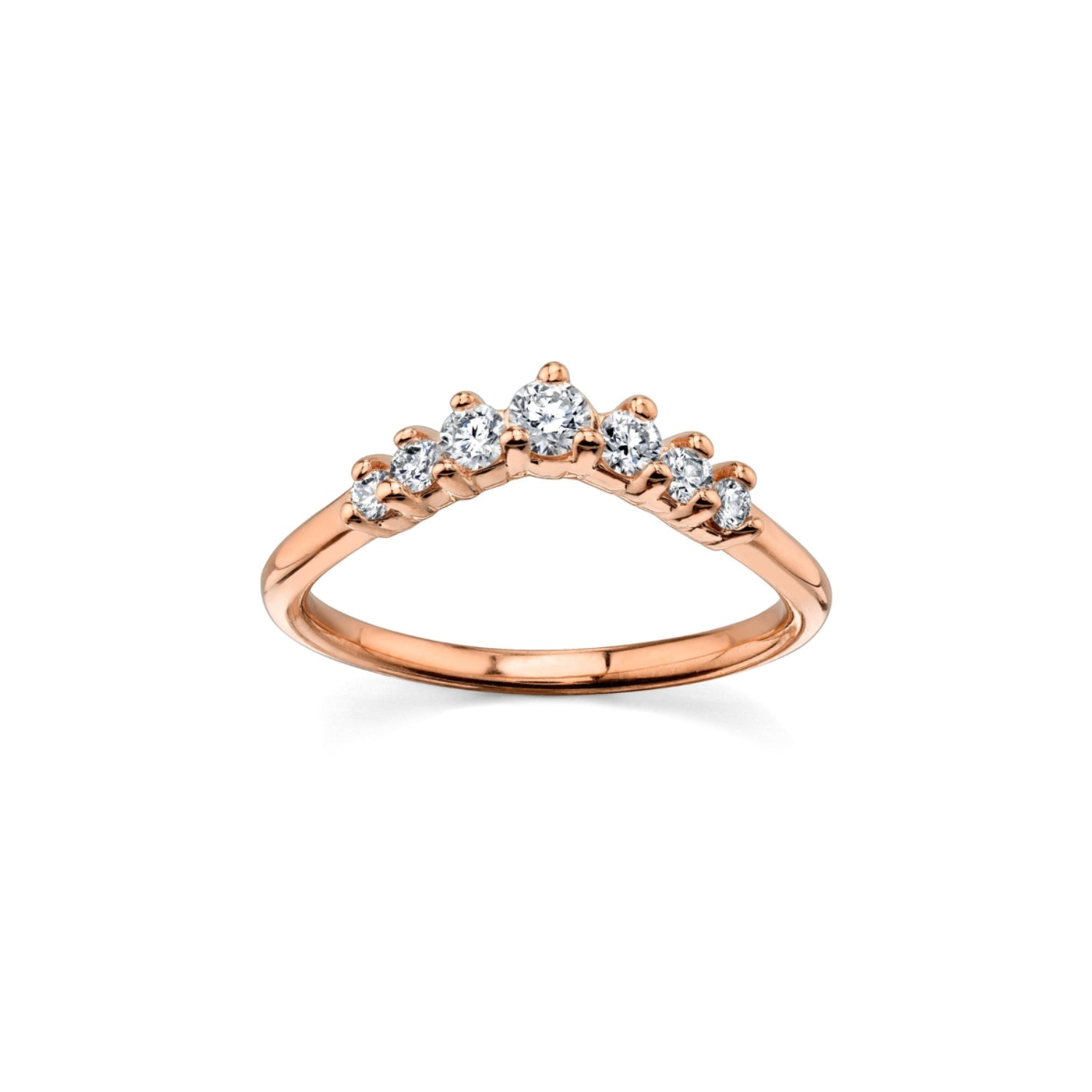 White Diamond Seven Stars Nesting Ring [Rose Gold]