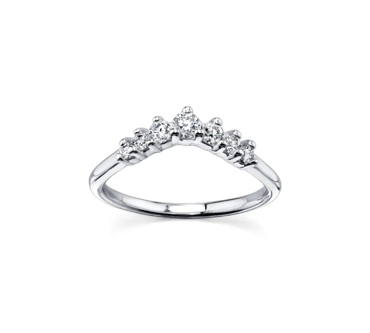 White Diamond Seven Stars Nesting Ring [White Gold]