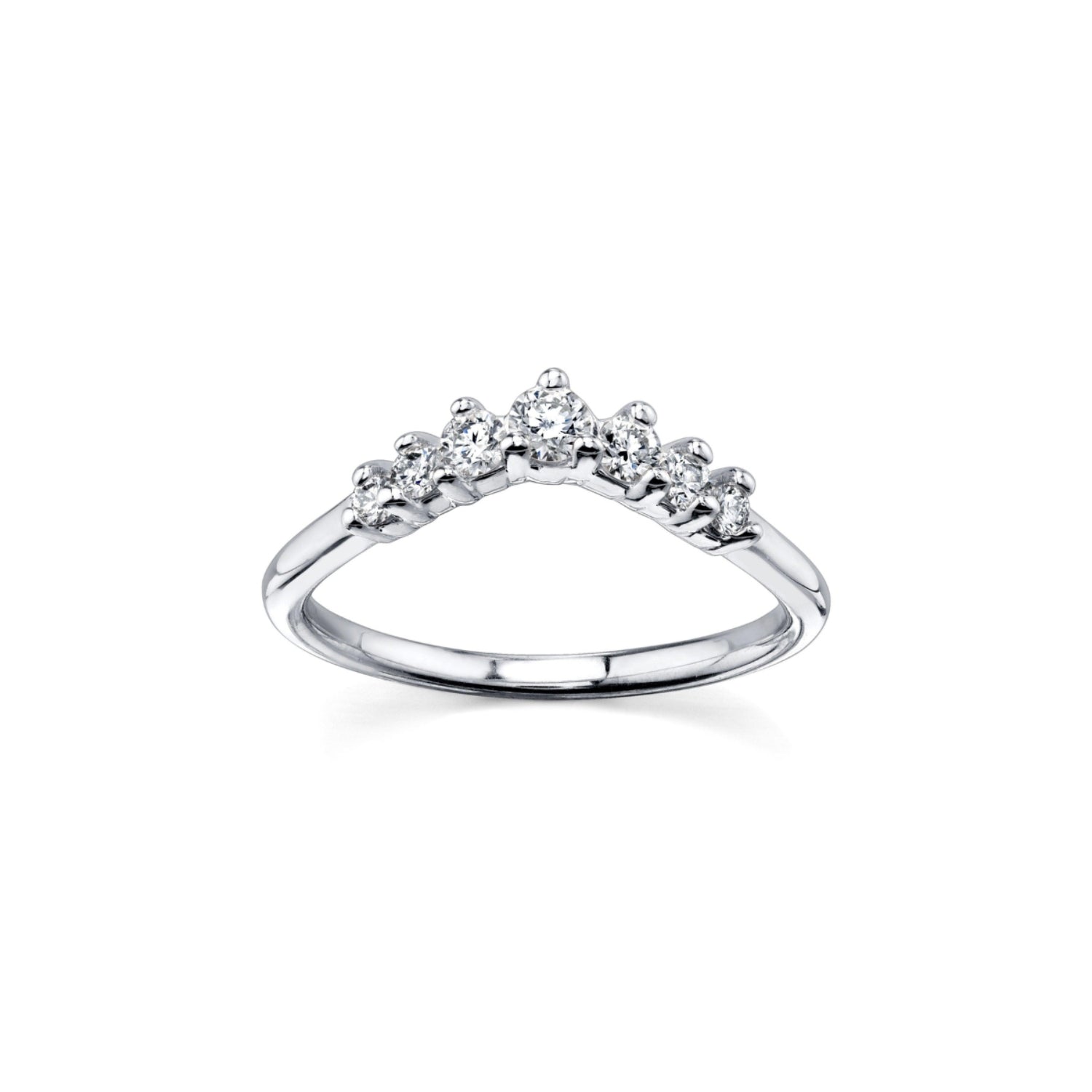 White Diamond Seven Stars Nesting Ring [White Gold]