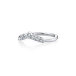 White Diamond Seven Stars Nesting Ring [White Gold flat]