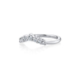 White Diamond Seven Stars Nesting Ring [White Gold flat]