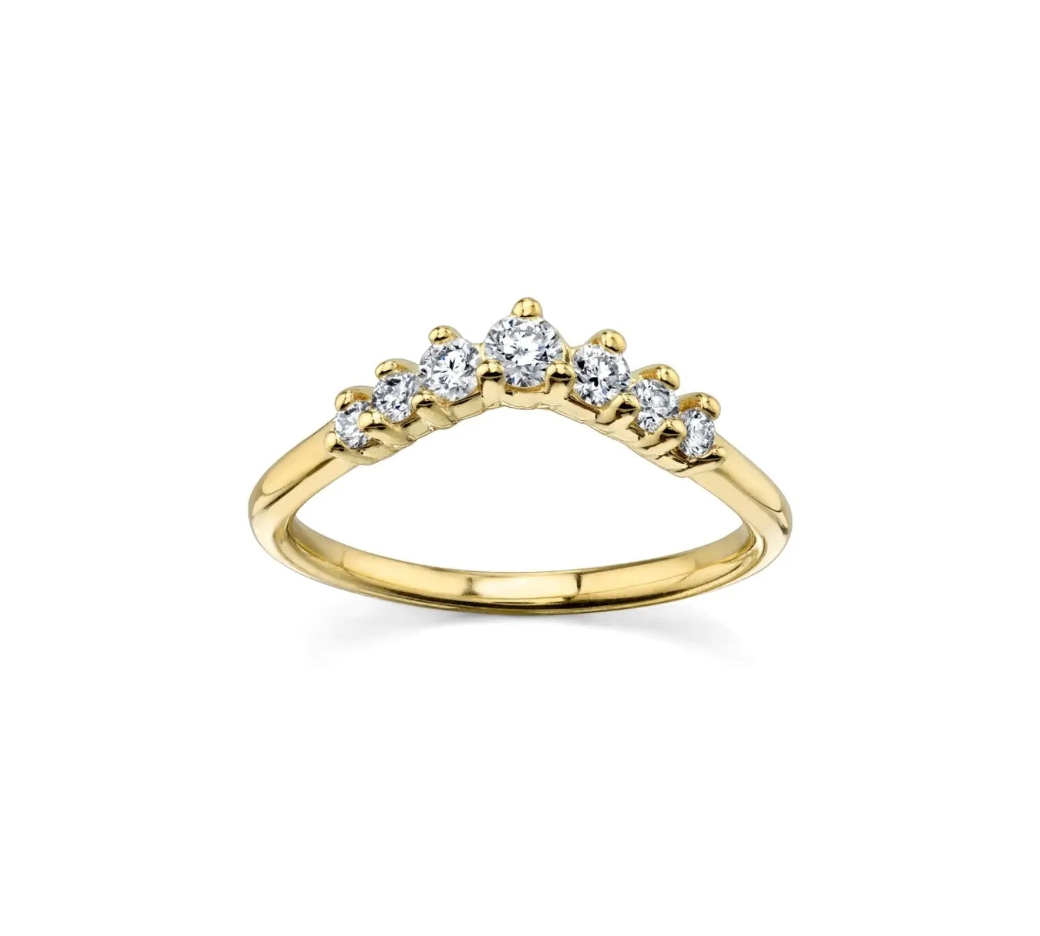 White Diamond Seven Stars Nesting Ring [Yellow Gold]