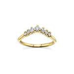 White Diamond Seven Stars Nesting Ring [Yellow Gold]