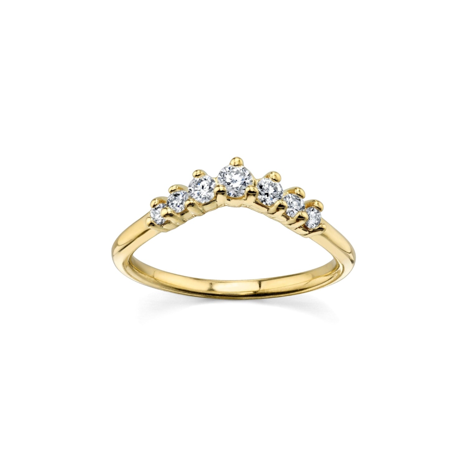 White Diamond Seven Stars Nesting Ring [Yellow Gold]