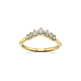 White Diamond Seven Stars Nesting Ring [Yellow Gold]