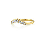 White Diamond Seven Stars Nesting Ring [Yellow Gold flat]