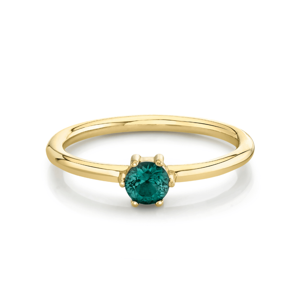 Marrow Fine Jewelry Tourmaline Solitaire October Birthstone Stacking Ring