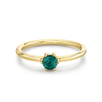 Marrow Fine Jewelry Tourmaline Solitaire October Birthstone Stacking Ring [Yellow Gold]