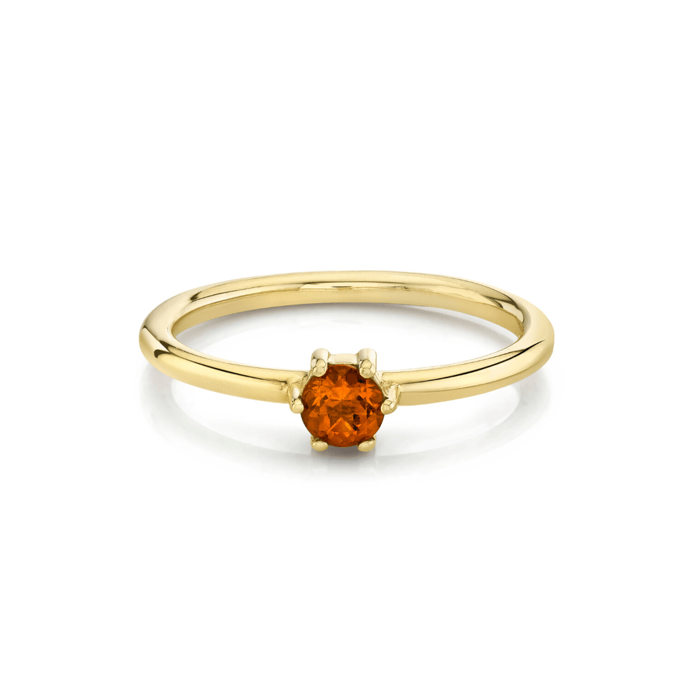 Marrow Fine Jewelry Orange Citrine November Birthstone Solitaire Ring