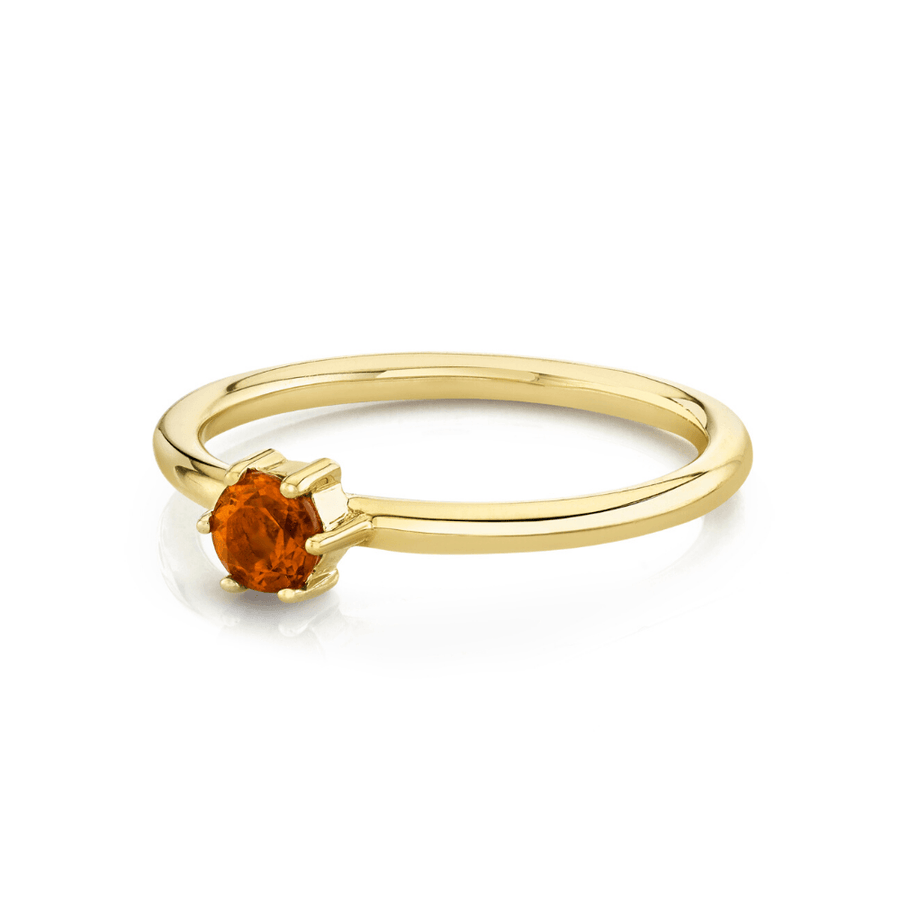 Marrow Fine Jewelry Orange Citrine November Birthstone Solitaire Ring [Yellow Gold]