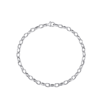 Marrow Fine Jewelry Solid Gold Oval Chain Bracelet [White Gold]