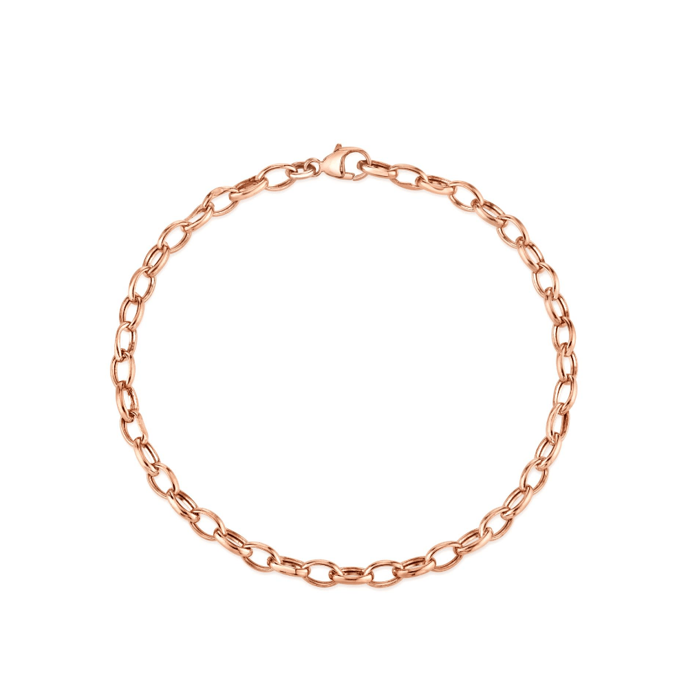 Marrow Fine Jewelry Solid Gold Oval Chain Bracelet