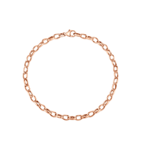 Marrow Fine Jewelry Solid Gold Oval Chain Bracelet [Rose Gold]