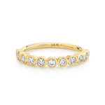 Marrow Fine Jewelry White Diamond Circle Bezel Wedding Band [Yellow Gold]