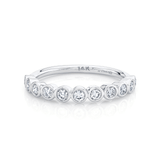 Marrow Fine Jewelry White Diamond Circle Bezel Wedding Band [White Gold]