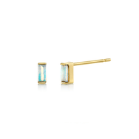 Marrow Fine Jewelry Opal October Birthstone Stud Earrings [Yellow Gold]