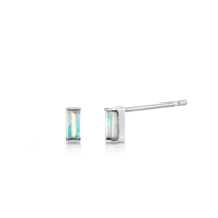 Marrow Fine Jewelry Opal October Birthstone Stud Earrings [White Gold]
