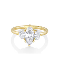 Marrow Fine Jewelry White Diamond Moval Elspeth Ring [Yellow Gold]