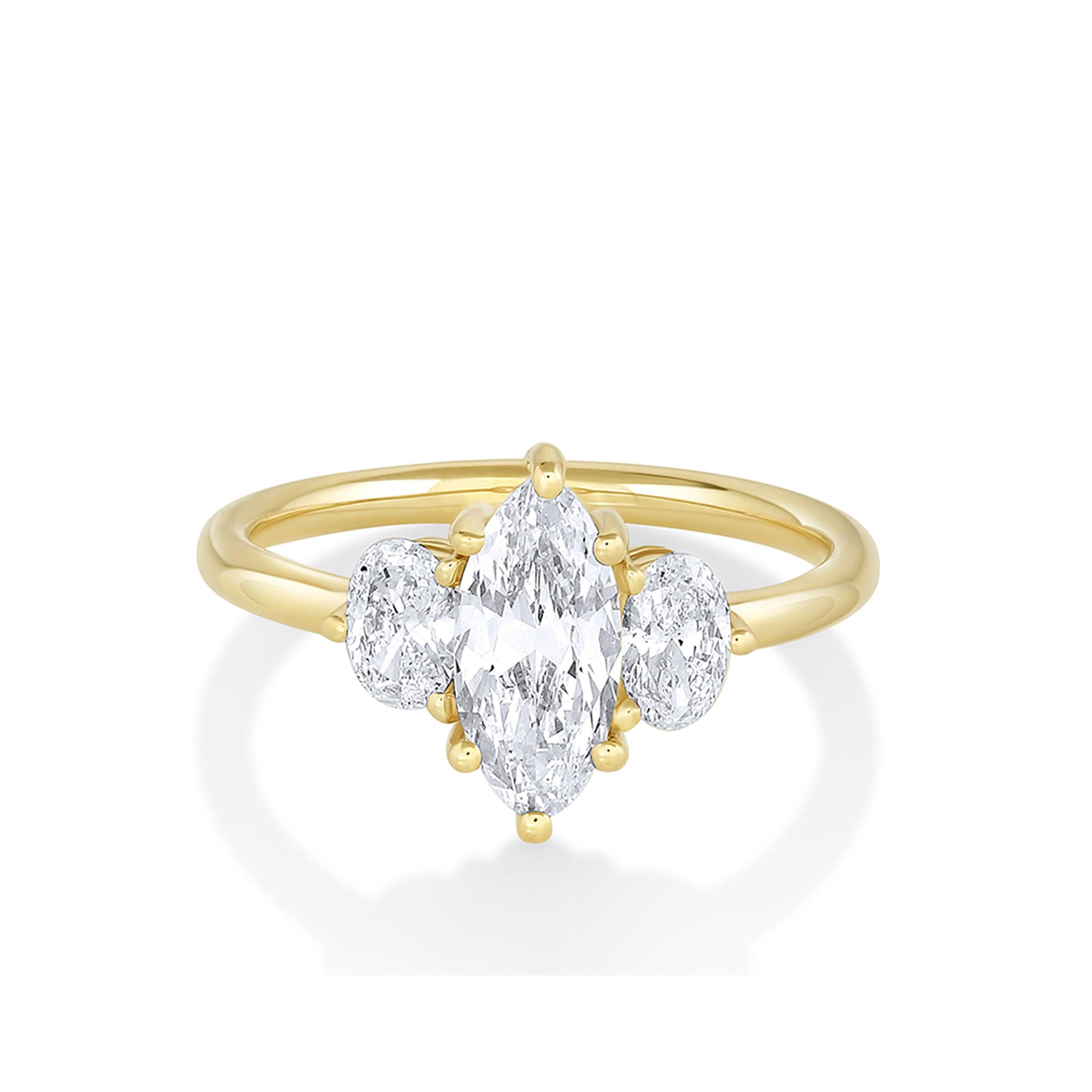 Marrow Fine Jewelry White Diamond Moval Elspeth Ring