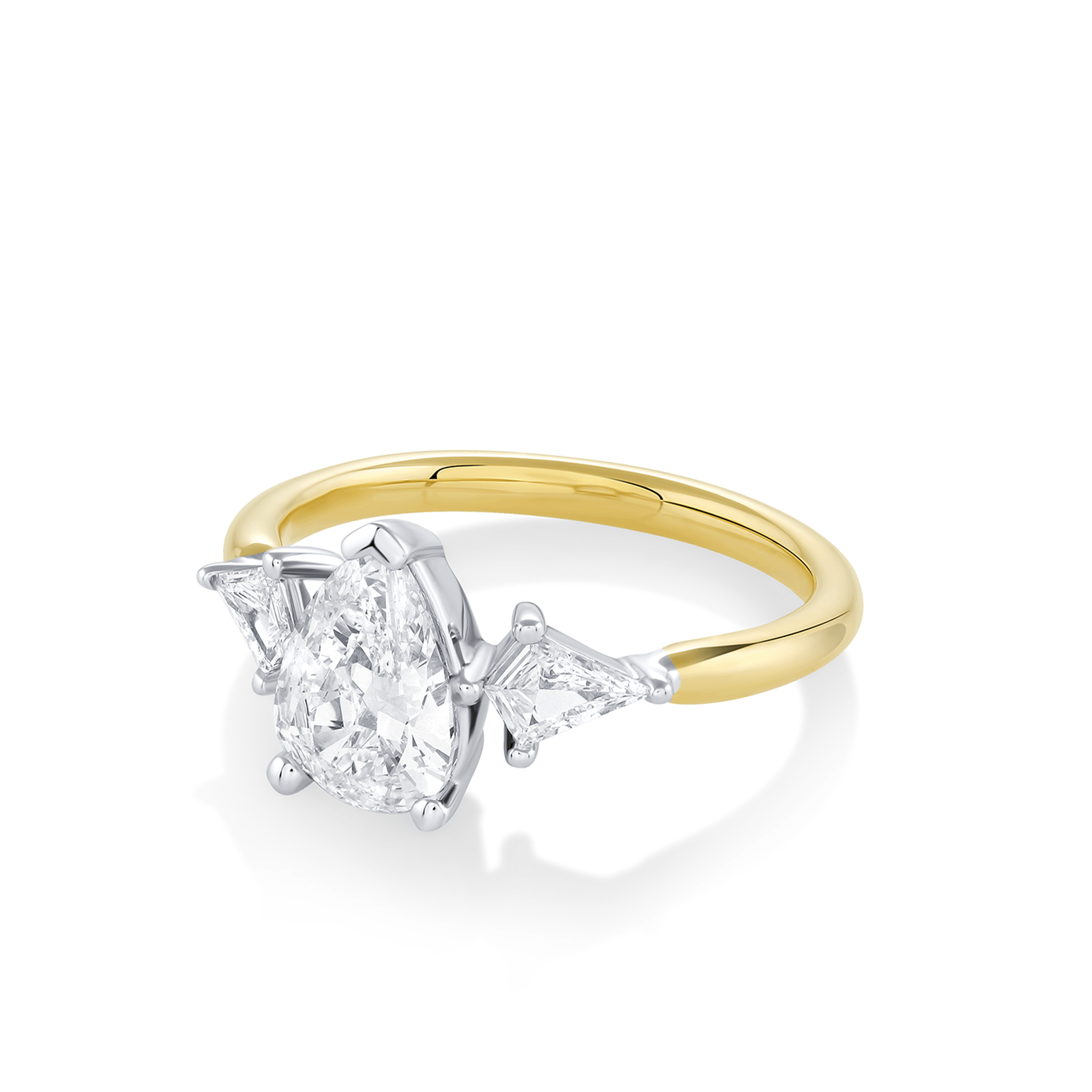 Marrow Fine Jewelry White Diamond Pear And Kite Ring