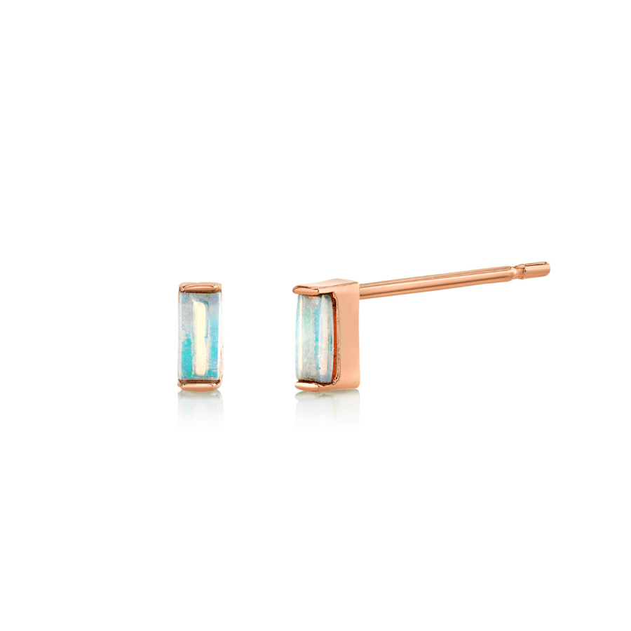 Marrow Fine Jewelry Opal October Birthstone Stud Earrings [Rose Gold]