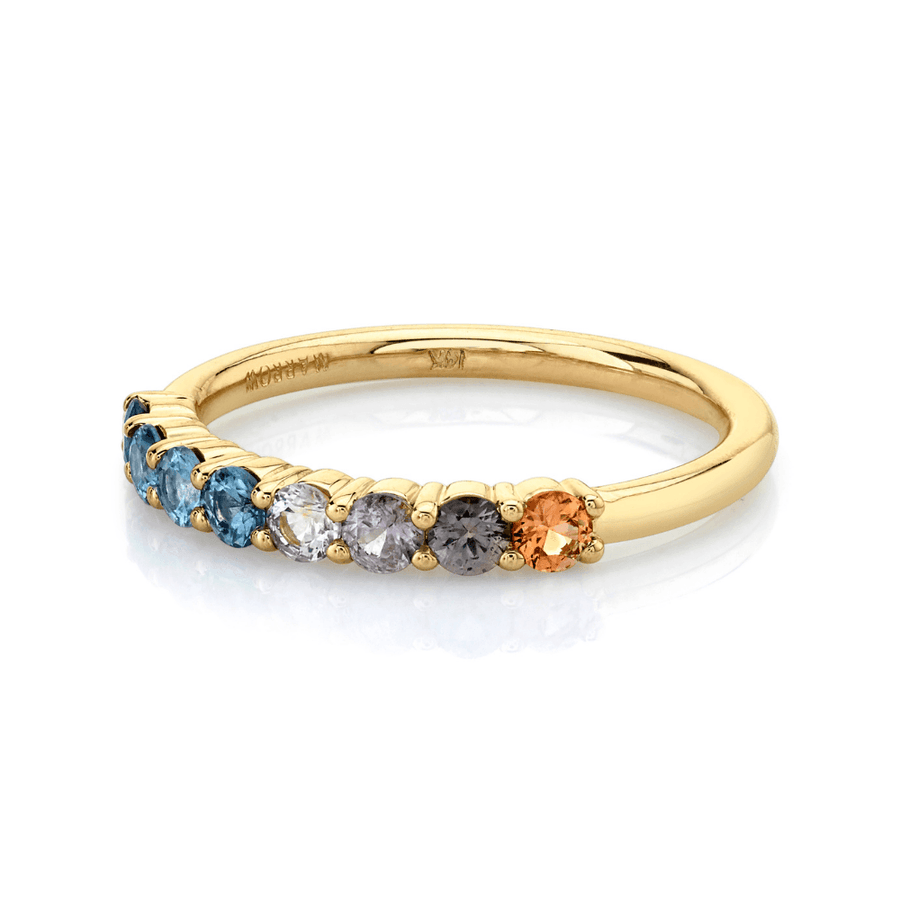 Marrow Fine Jewelry Gradient Sapphire Half Eternity Band [Yellow Gold]